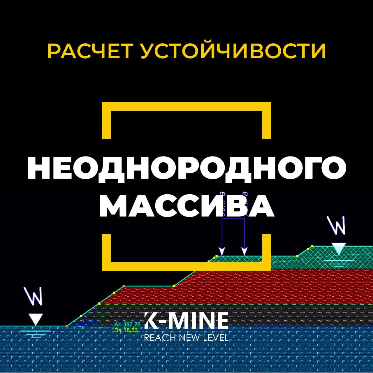 Расчет устойчивости неоднородного массива в K-MINE