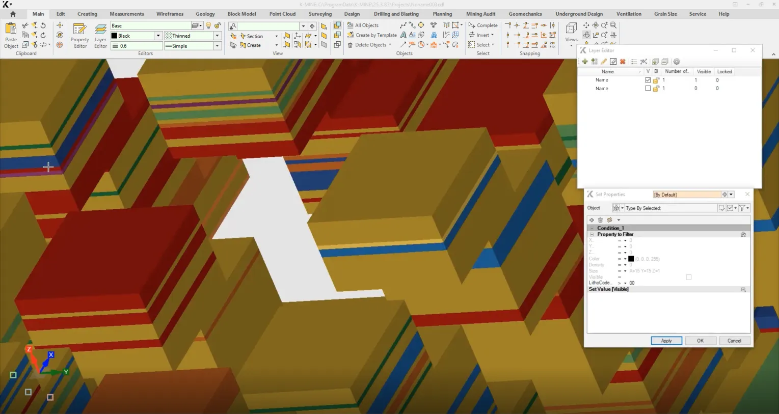 Modelo de bloques completo con estimaciones por elemento y métricas de confianza, listo para visualización, clasificación de recursos y flujos de trabajo posteriores