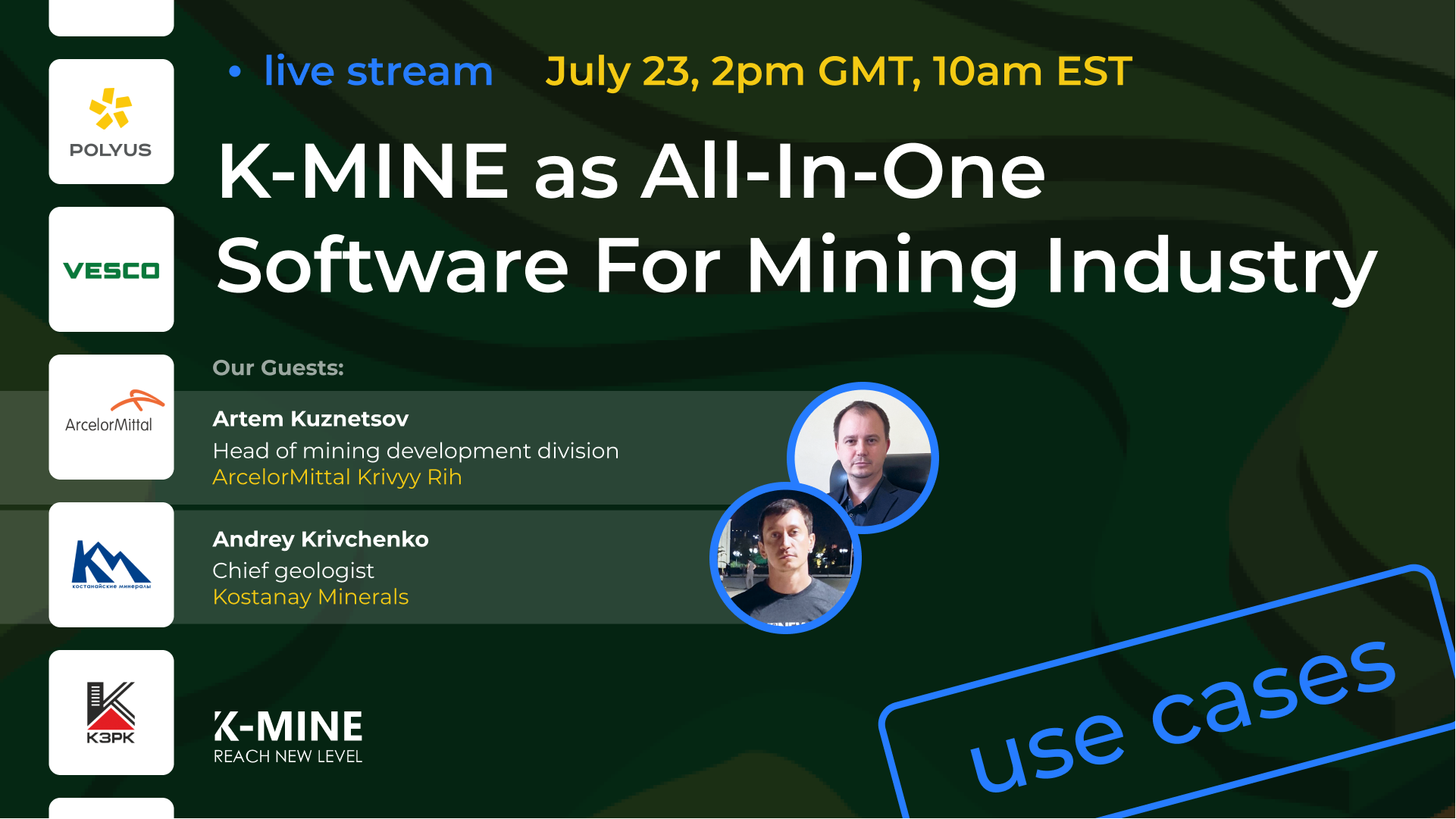 Live Stream: K-MINE as All-In-One Software For Mining Industry