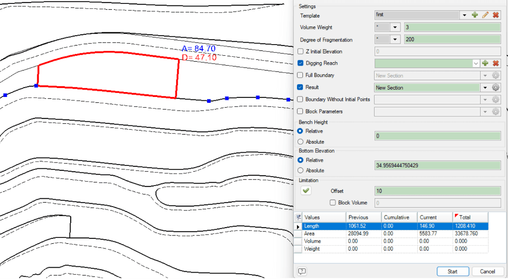 This tool can significantly assist during short-term planning. Gathering excavation volumes for machinery has now become much easier. 