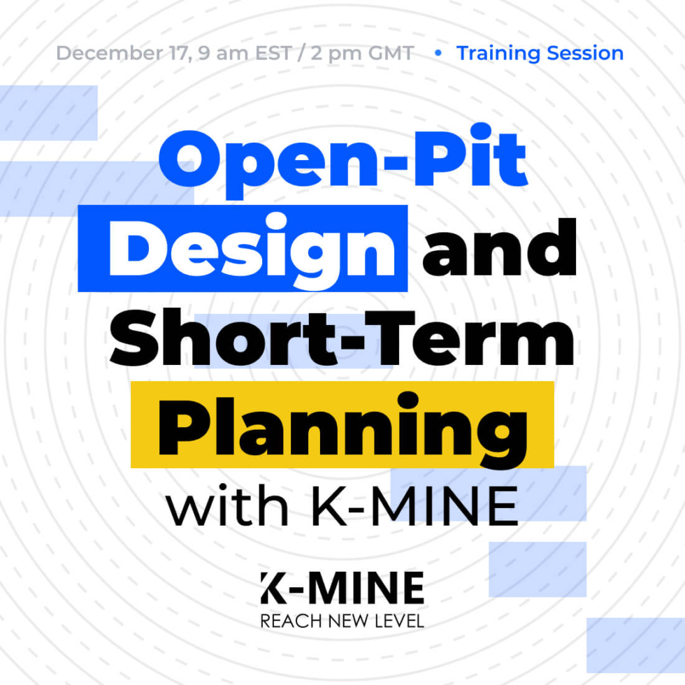Open-Pit Design and Short-Term Planning with K-MINE | Online Training Session...